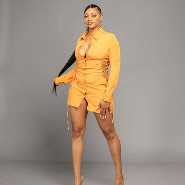 Happy Hour Mini Dress- Orange